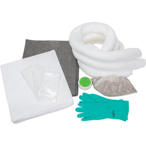 Produits de sécurité Zenith SGX531 Trousse d'&eacute;quipement de lutte contre les d&eacute;versements, Huile seulement/Universel, Sac, Absorbance de 10 gal. US