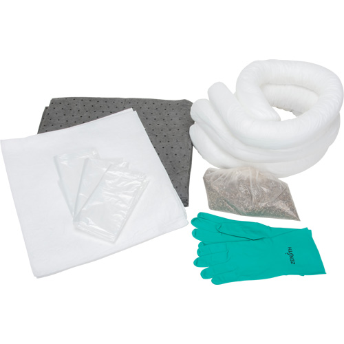 Produits de sécurité Zenith SHP026 Trousse d'&eacute;quipement de lutte contre les d&eacute;versements, Huile seulement/Universel, Sac, Absorbance de 10 gal. US