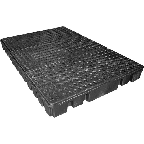 Enpac 5115-BD Black Diamond Low Profile Spill Pallet, 76.5 US gal. Spill Capacity, 72" x 49" x 6.5"