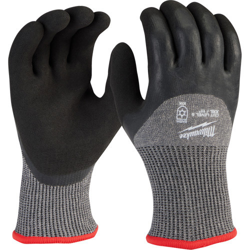 Milwaukee 48-73-7953 Winter Dipped Gloves, Size X-Large, 13 Gauge, Rubber Latex Coated, Nylon Shell, ASTM ANSI Level A5