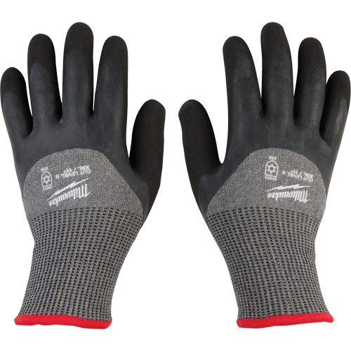 Milwaukee 48-73-7953 Winter Dipped Gloves, Size X-Large, 13 Gauge, Rubber Latex Coated, Nylon Shell, ASTM ANSI Level A5