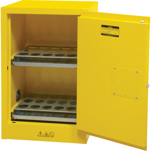 Zenith Safety Products SGX675 Flammable Aerosol Storage Cabinet, 12 gal., 1 Door, 23" W x 35" H x 18" D