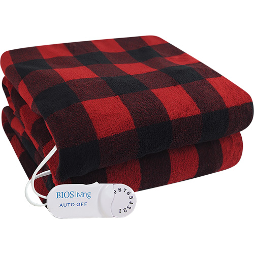 BIOS 57108 Buffalo Plaid Electric Throw Blanket, Polyester