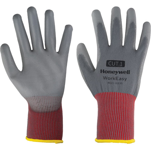 PIP Global Safety WE21-3113G-8/M Gants de protection contre les coupures WorkEasy, Taille Moyen/8, Calibre 13, Rev&ecirc;tement Polyur&eacute;thane, Enveloppe en Polyester, EN 388 niveau 1