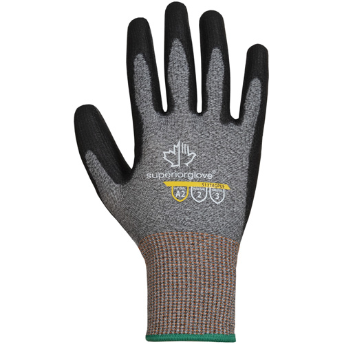 Superior Glove Works Ltd. S13TAGPUE-9 Gants r&eacute;sistants aux coupures, Taille Grand/9, Calibre 13, Rev&ecirc;tement Polyur&eacute;thane, Enveloppe en TenActiv, ANSI/ISEA 105 niveau 2