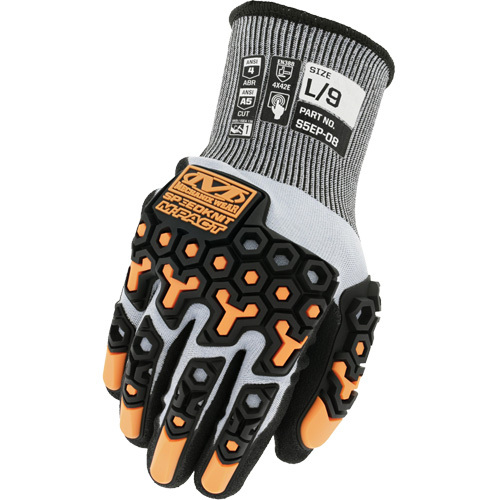 Mechanix Wear S5EP-08-011 Gants antichocs r&eacute;sistants aux coupures SpeedKnit M-Pact, Taille 2T-Grand/11, Calibre 18, Rev&ecirc;tement Nitrile, Enveloppe en PEHP/Tungst&egrave;ne, ASTM ANSI niveau A5/EN 388 niveau E