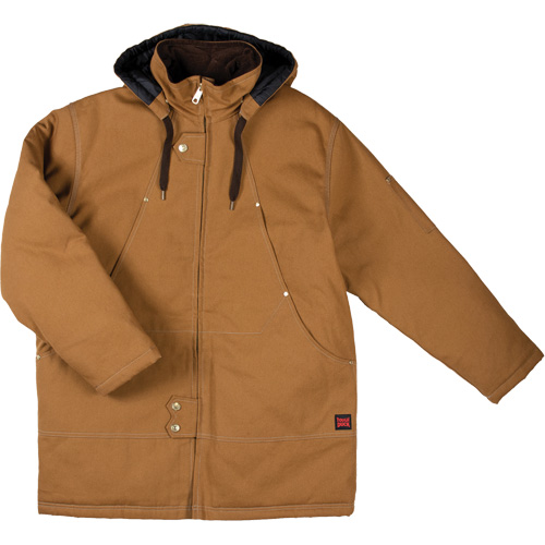 Tough Duck WJ181-BROWN-L Abraham Hydro Parka, Men's, Large, Brown