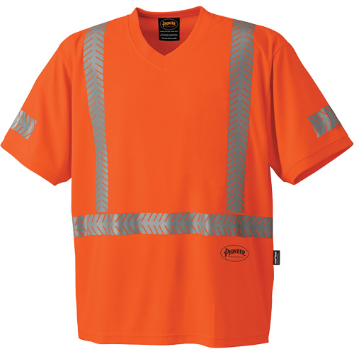 Pioneer V1052150-S 6900 T-shirt de protection contre les rayons UV CoolPass, Petit, Orange haute visibilit&eacute;