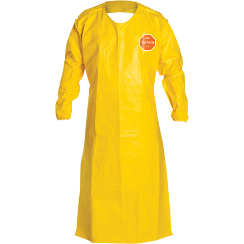 Dupont Personal Protection QC278BYL00001200 Tablier tr&egrave;s long &agrave; manches longues 2000 Tychem, Poly&eacute;thyl&egrave;ne, 52" lo x 28,5" la, Jaune