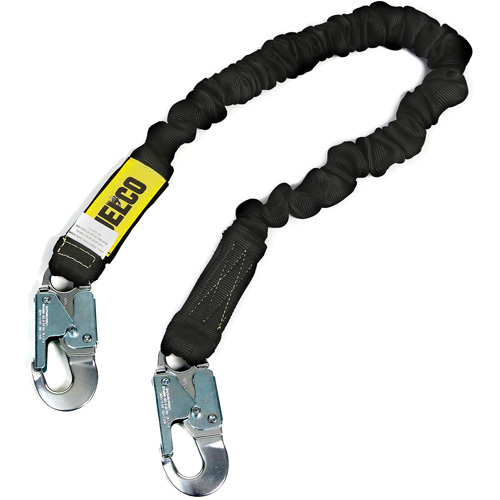 Jelco 54276 Arc Flash Lanyard, 6', Locking Snap Hook Center, Locking Snap Hook Leg Ends, Nylon