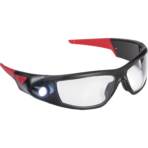 Coast 30377 SPG400 Rechargeable Inspection Beam Safety Glasses, Clear Lens, ANSI Z87+