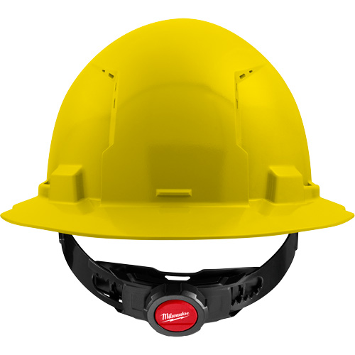 Milwaukee 48-73-1203 Casque de s&eacute;curit&eacute; &agrave; bord complet, R&eacute;pond aux normes CSA type 1, Suspension Rochet, Ventil&eacute;