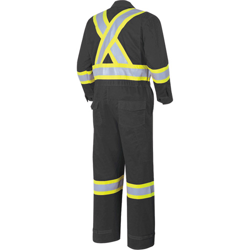 Pioneer V2540470-52 7702BK FR-Tech&reg; 88/12 FR Arc Rated Coveralls, Size 52, Black, 9.7 cal/cm²