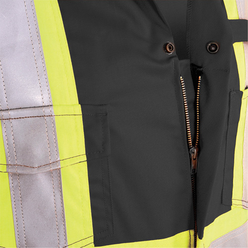 Pioneer V2540470-52 7702BK FR-Tech&reg; 88/12 FR Arc Rated Coveralls, Size 52, Black, 9.7 cal/cm²