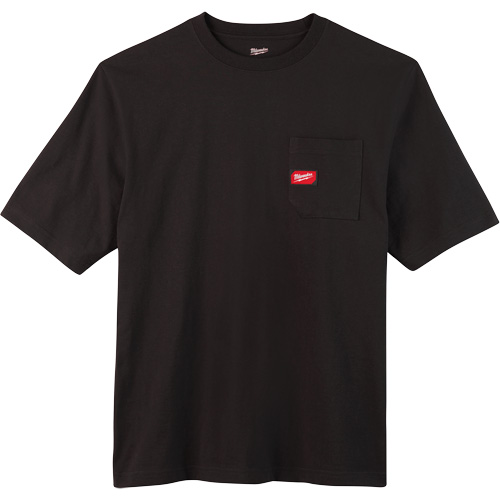 Milwaukee 601B-2X Heavy-Duty Pocket T-Shirt, Men's, 2X-Large, Black