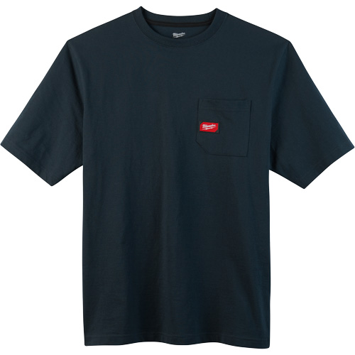 Milwaukee 601BL-S T-shirt robuste avec poche, Hommes, Petit, Bleu