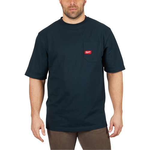 Milwaukee 601BL-S T-shirt robuste avec poche, Hommes, Petit, Bleu