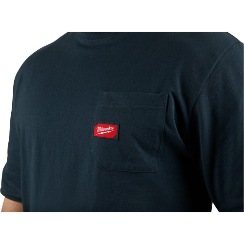Milwaukee 601BL-S T-shirt robuste avec poche, Hommes, Petit, Bleu