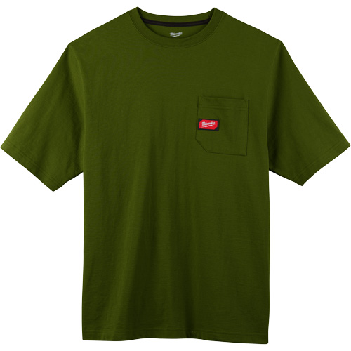 Milwaukee 601OG-3X Heavy-Duty Pocket T-Shirt, Men's, 3X-Large, Green