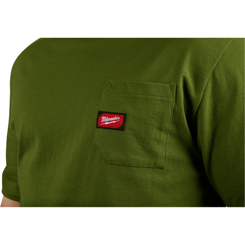 Milwaukee 601OG-3X Heavy-Duty Pocket T-Shirt, Men's, 3X-Large, Green