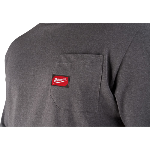 Milwaukee 601G-3X T-shirt robuste avec poche, Hommes, 3T-Grand, Gris
