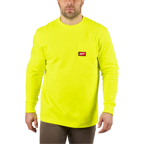 Milwaukee 602HV-S Heavy-Duty Pocket Long Sleeve Shirt, Men's, Small, Yellow