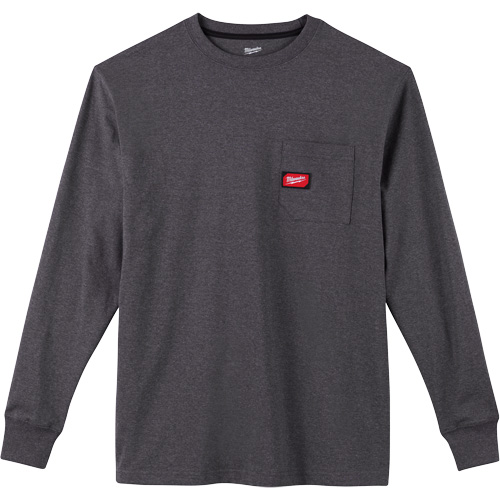 Milwaukee 602G-XL T-shirt &agrave; manches longues robuste avec poche, Hommes, T-Grand, Gris