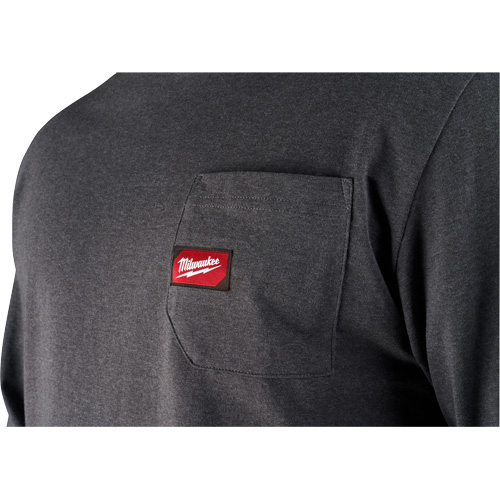 Milwaukee 602G-XL T-shirt &agrave; manches longues robuste avec poche, Hommes, T-Grand, Gris