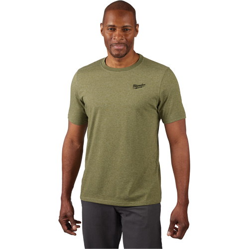 Milwaukee 603GN-2X Hybrid Work Tee Shirt, Men's, 2X-Large, Green