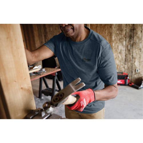 Milwaukee 603BL-S T-shirt de travail hybride, Hommes, Petit, Bleu