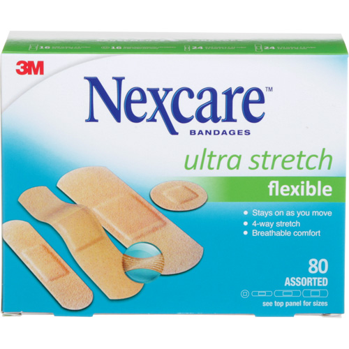 3M CS203-CA Nexcare Ultra Stretch Bandages, Assorted, Plastic, Non-Sterile