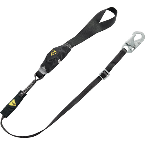 MSA 10199057 V-Series Utility Energy Absorbing Lanyard, 6', Snap Hook Center, Snap Hook Leg Ends, Nylon