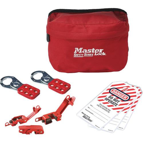 Master Lock S1010EBAS Trousse de cadenassage de base sans cadenas, Ensemble &eacute;lectrique, 8 composants compris