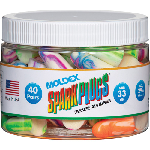 Moldex 6684 SparkPlugs Earplugs, Bulk - Canister