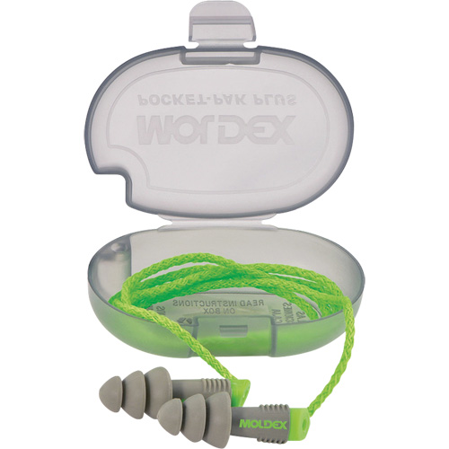 Moldex 6435 Alphas Reusable Earplugs, Corded, Bulk - Plastic Case, 27 dB NRR, One-Size