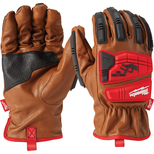 Milwaukee 48-22-8771 Goatskin Impact Gloves, Medium, Grain Leather Palm