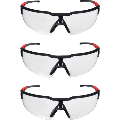Milwaukee 48-73-2052 Lunettes de s&eacute;curit&eacute;, Lentille Transparent, Anti-&eacute;gratignures, ANSI Z87+/R&eacute;pond ou surpasse la norme CSA Z94.3