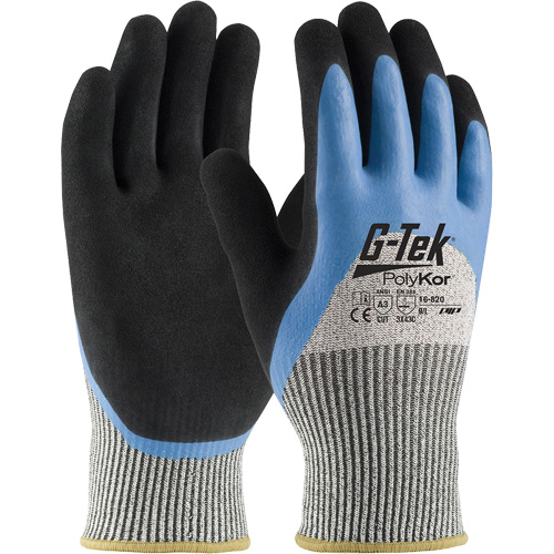 PIP Global Safety GP16820/XL Gants isol&eacute;s r&eacute;sistants aux coupures G-Tek PolyKor, Taille T-Grand, Calibre 13, Rev&ecirc;tement Latex de caoutchouc, Enveloppe en Fil technique, ANSI/ISEA 105 niveau 3