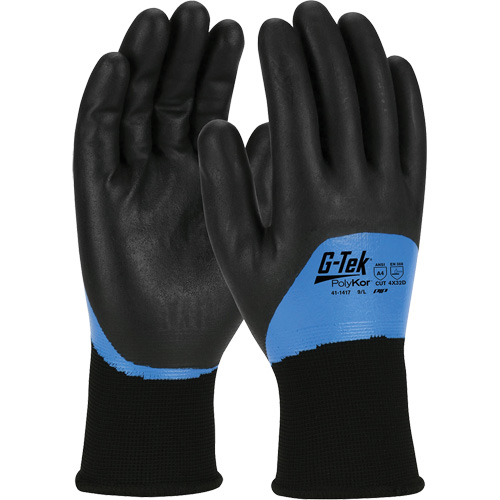 PIP Global Safety GP411417/L G-Tek&reg; PolyKor&reg; Insulated Cut-Resistant Glove, Size Large, 15 Gauge, Nitrile Coated, Engineered Yarn Shell, ANSI/ISEA 105 Level 4