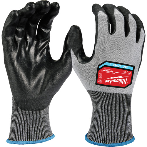 Milwaukee 48-73-8724 Gants de haute dext&eacute;rit&eacute;, Taille 2T-Grand, Calibre 18, Rev&ecirc;tement Polyur&eacute;thane, Enveloppe en Poly&eacute;thyl&egrave;ne, ANSI/ISEA 105 niveau 2