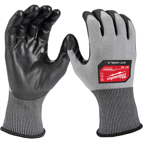 Milwaukee 48-73-8742 Gants de haute dext&eacute;rit&eacute;, Taille Grand, Calibre 18, Rev&ecirc;tement Polyur&eacute;thane, Enveloppe en Poly&eacute;thyl&egrave;ne, ANSI/ISEA 105 niveau 4