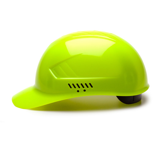Pyramex HP40031 Casquette antichocs Ridgeline, Suspension &agrave; douille, Vert lime haute visibilit&eacute;