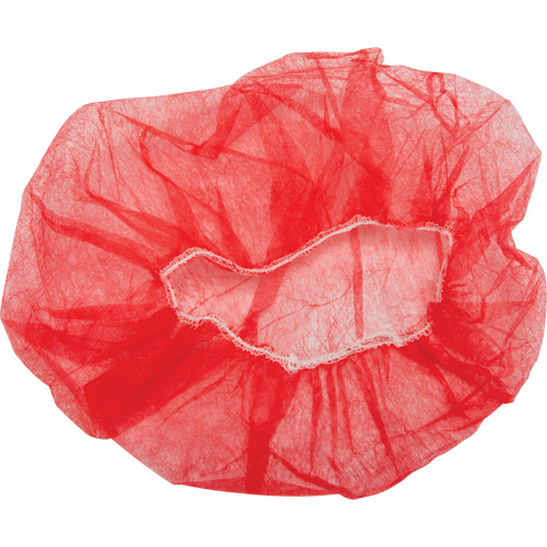 Zenith Safety Products SHA678 Bouffant Caps, Polypropylene, 21", Red