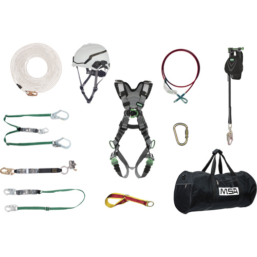 MSA SHA849 Fall Protection Kit, Harness/Lanyard Combo