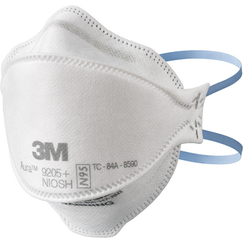 3M 9205PH-10-DCCA Aura Particulate Respirator, N95, NIOSH Certified, Low Profile/One Size