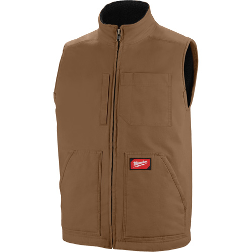 Milwaukee 801BR-S Heavy-Duty Sherpa-Lined Vest, Men's, Small, Brown