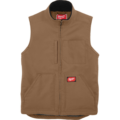 Milwaukee 801BR-S Heavy-Duty Sherpa-Lined Vest, Men's, Small, Brown