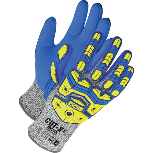 Bob Dale Gloves 99-1-9792-9 Gants enduits r&eacute;sistants &agrave; la coupe & aux chocs Cut-X, Taille Grand/9, Rev&ecirc;tement Nitrile, Enveloppe en PEHP, ASTM ANSI niveau A8