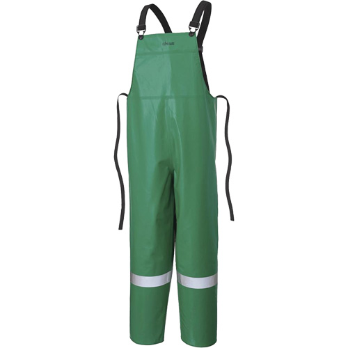 Ranpro Inc. V2241020-M P43 035 CA-43&reg; FR Chemical- & Acid-Resistant Safety Bib Pants, Medium, Green