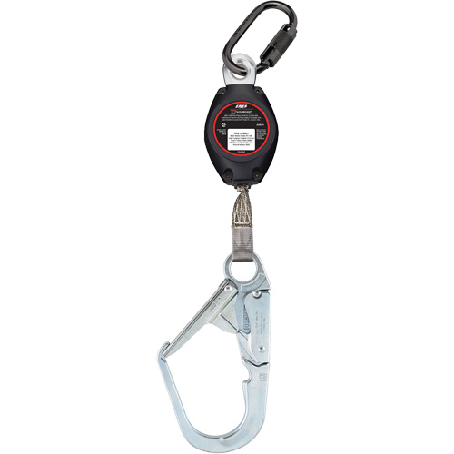 PIP Global Safety FP1102WB Cordage de s&eacute;curit&eacute; autor&eacute;tractable avec grand mousqueton Dynamic, 7', Polyester, Pivotant